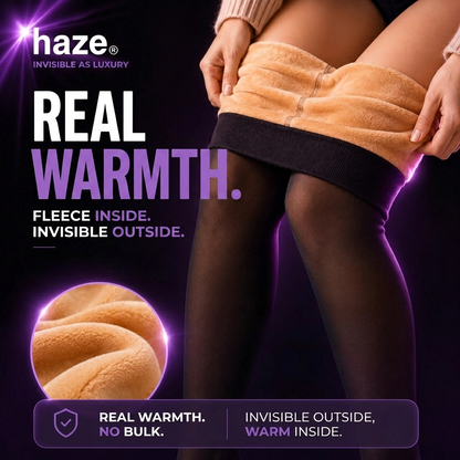 Real warmth - fleece inside, invisible outside