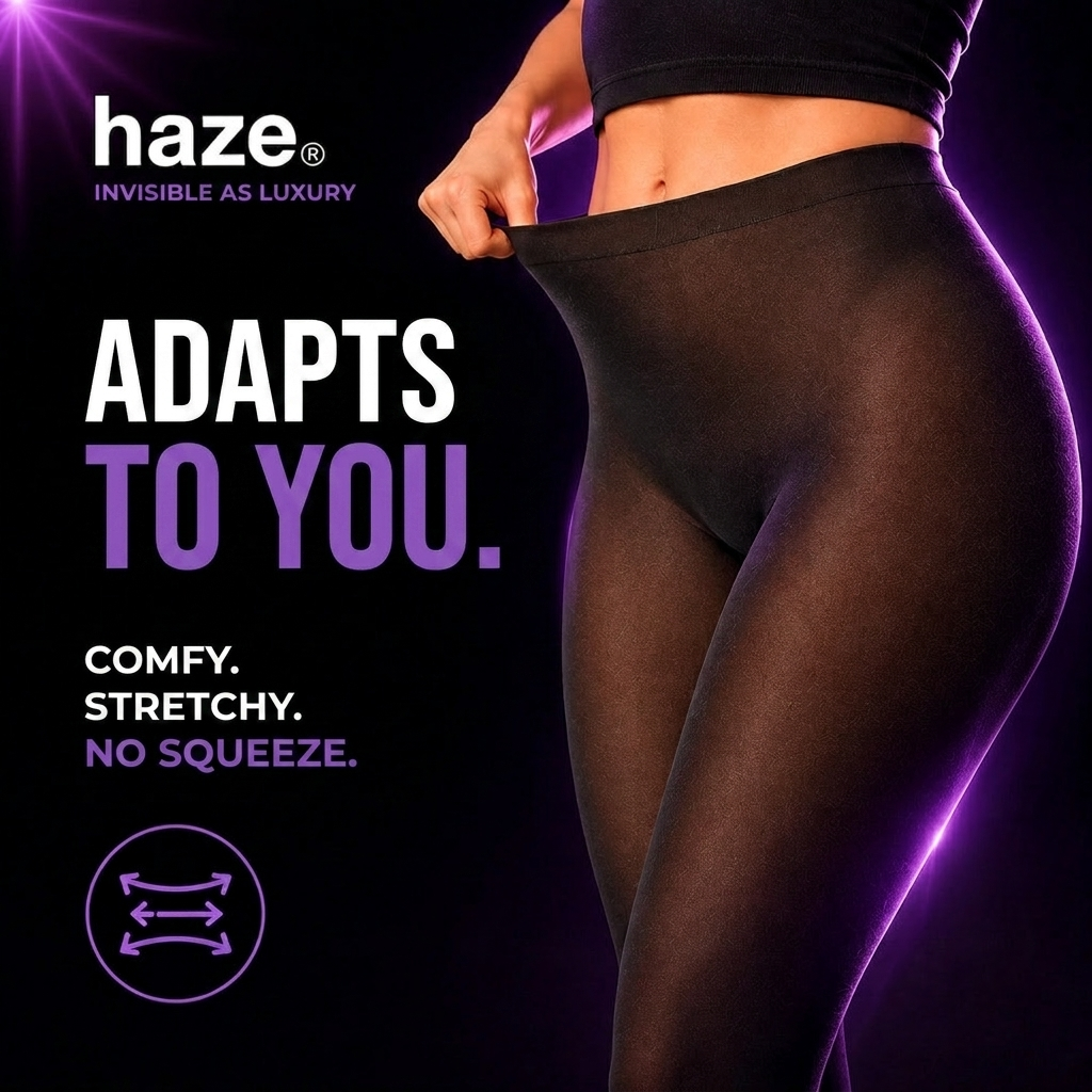 Adapts to you - comfy, stretchy, no squeeze